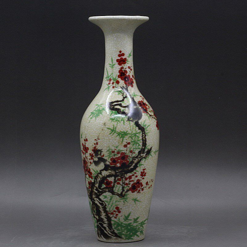 Vintage Collectible Pottery - Антикварная керамическая ваза из Цзиндэчжэня «Счастливый