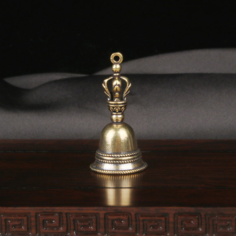 Vintage Collectible Bells - Винтажный латунный колокольчик с бриллиантами, тибетский