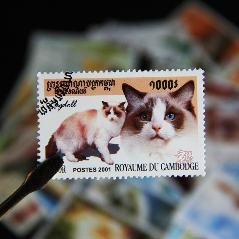 50 различных штампов с кошками – обзор и цена Vintage Collectible Stamps